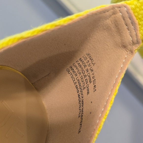 Sunny Yellow Espadrille Wedges - Picture 7 of 17